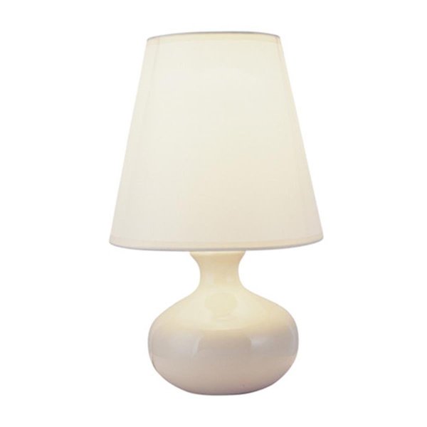 Cling 12 in. Ceramic Table Lamp - Ivory with Empire Lamp Shade CL26809
